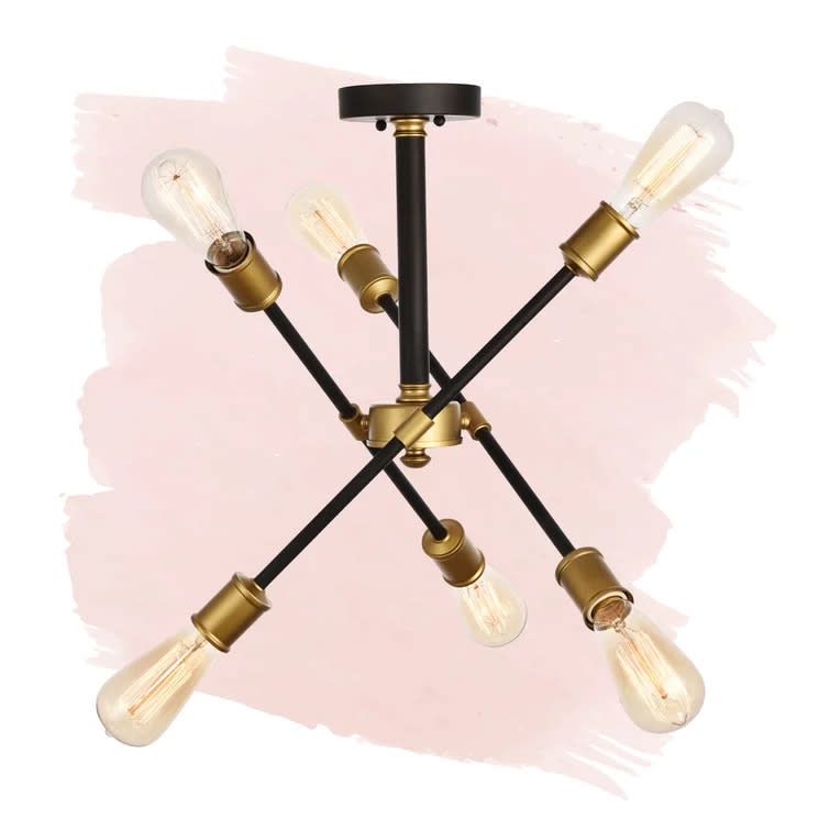 Colebrook Sputnik Modern Linear Chandelier. Image via Wayfair.