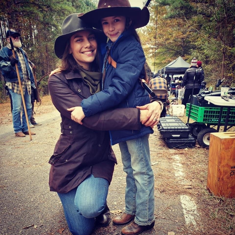 Lauren Cohan and Cailey Fleming