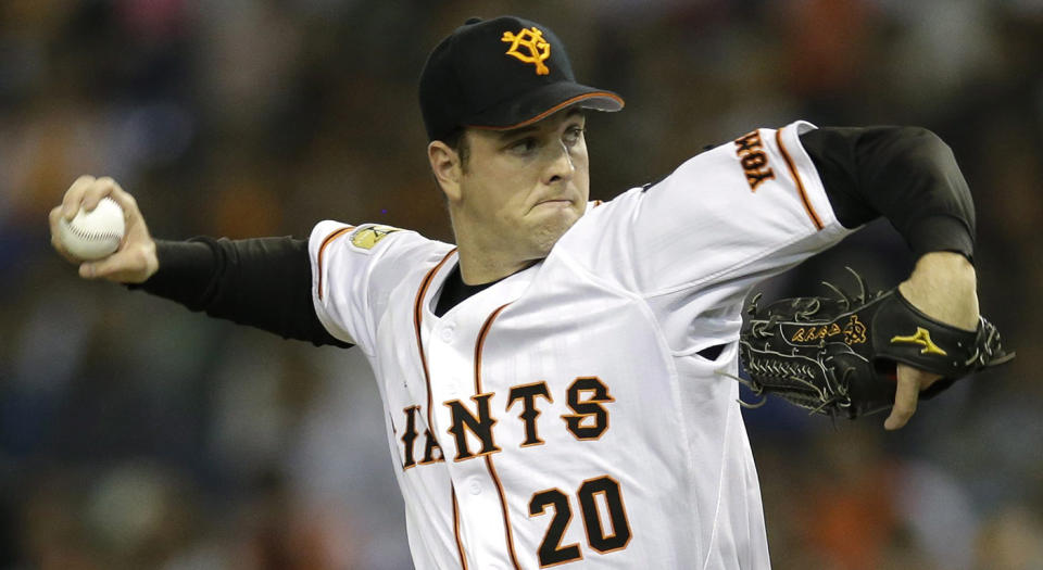 Yomiuri Giants pitcher Scott Mathieson has been one of Canada’s most successful baseball players abroad, excelling in six seasons in Japan. (Toru Takahashi/AP)