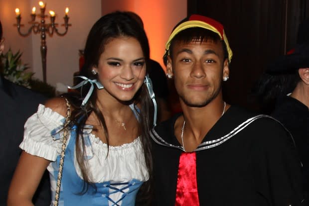 Neymar and his 17-year-old Brazilian actress girlfriend.