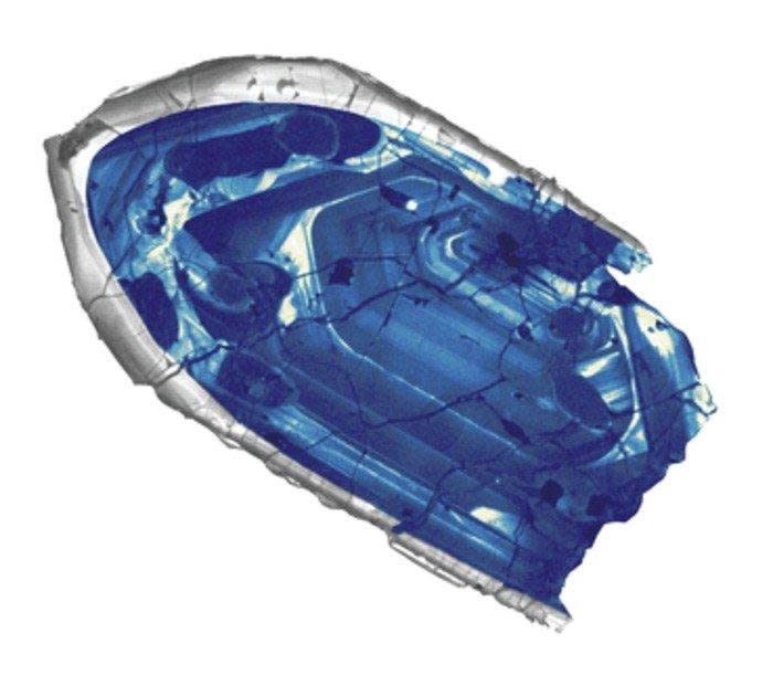 On Feb. 24, 2014, scientists announced that a tiny zircon crystal from Australia, 4.4 billion years old, was confirmed to be the oldest discovered fragment of Earth's crust. Photo courtesy of John Valley