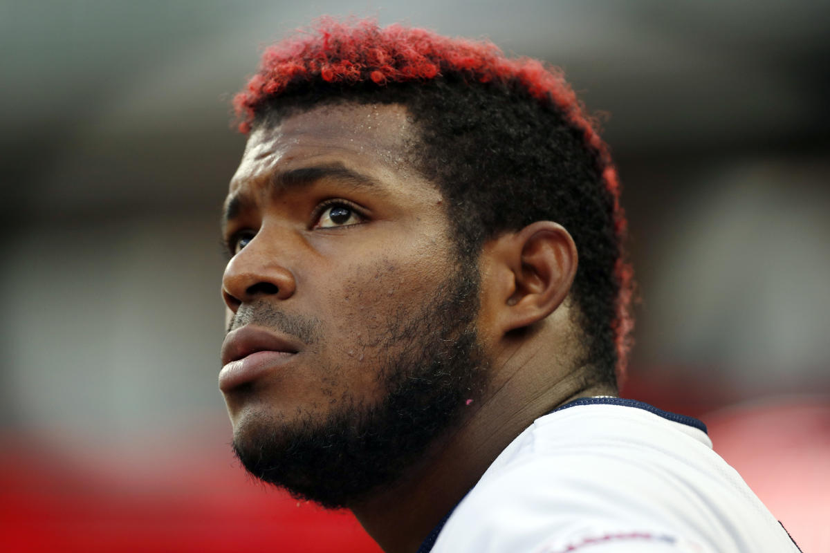 Yasiel Puig's hair is ready for the All-Star Game