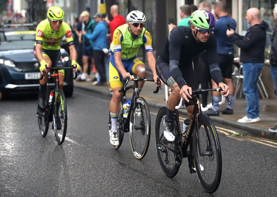 Saint Piran’s Alex Richardson, right, rode to third place on stage three of last week’s Tour of Britain (Simon Marper/PA) (PA Wire)