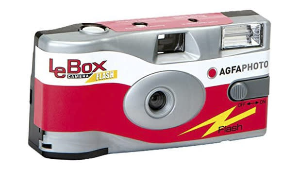 Product shot of AgfaPhoto LeBox 400, one of the best disposable cameras