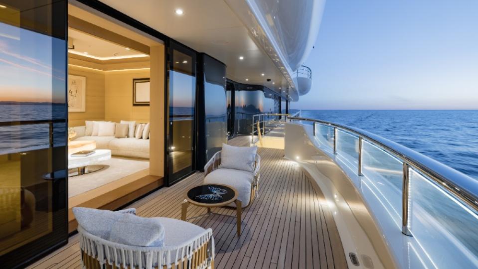 The 292-foot Amels superyacht 'Here Comes the Sun' recently had a refit that stretched the hull by 20 feet, creating a new persona.