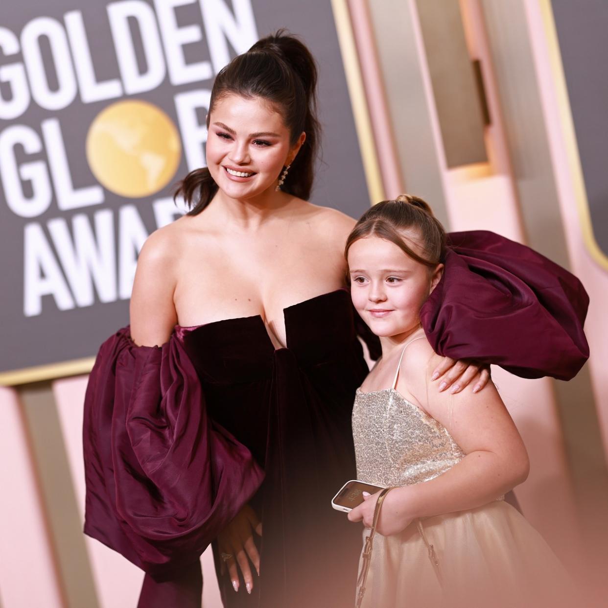  Selena Gomez and Gracie Elliot Teefey attend the 80th Annual Golden Globe Awards at The Beverly Hilton on January 10, 2023 in Beverly Hills, California 