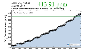 The saw-like  line of the rising CO2 curve.