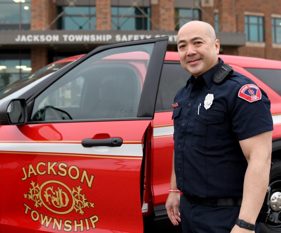 Denny Tan serves as a fire safety inspector and investigator within the Fire Prevention Bureau at the Jackson Township Fire Department.