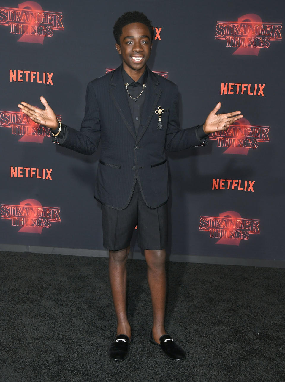 Caleb McLaughlin at the ‘Stranger Things’ premiere