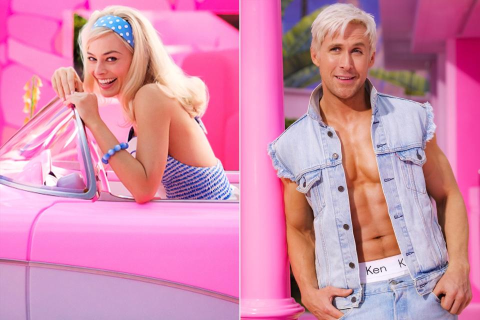 Margot Robbie as Barbie and Ryan Gosling as Ken in Barbie