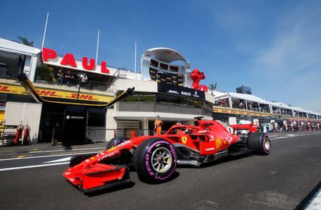 Formula One F1 - French Grand Prix - Circuit Paul Ricard, Le Castellet, France - June 22, 2018 Ferrari's Sebastian Vettel during practice REUTERS/Jean-Paul Pelissier