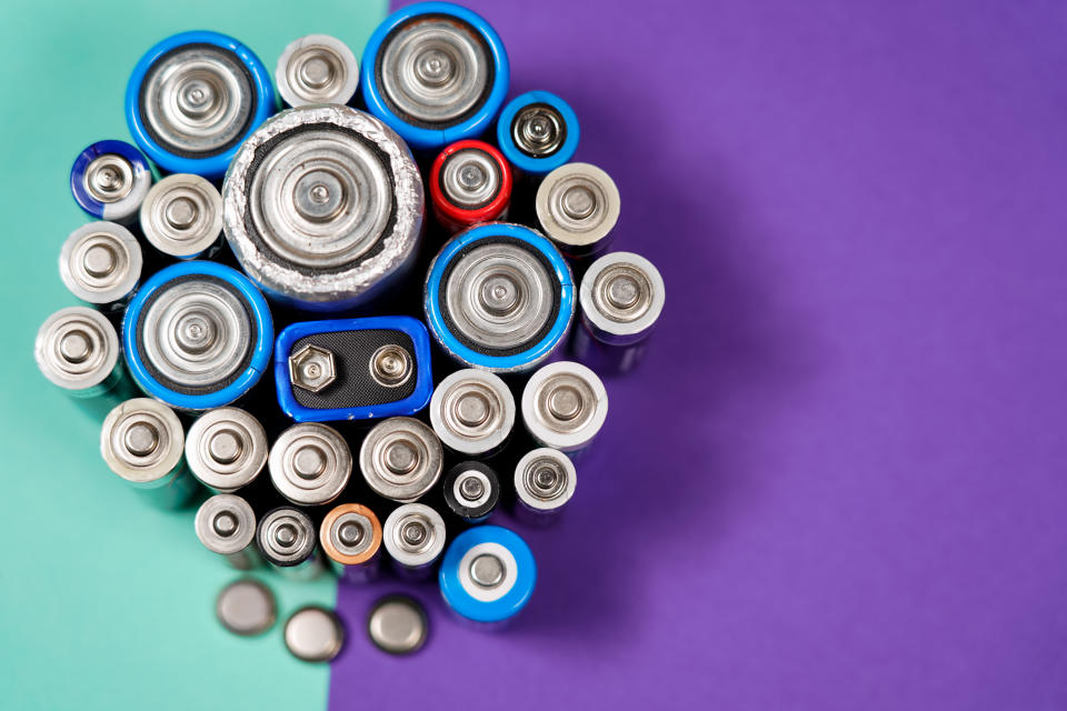 Non-rechargeable AA, AAA, C, D or 9V batteries shouldn’t be recycled. Image: Getty