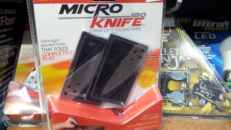 Credit card knives could lead to concealed weapon charge, say RCMP