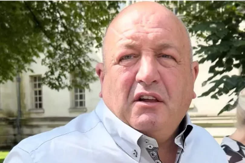 Brian Budd outside Cardiff Crown Court (Image: Conor Gogarty)