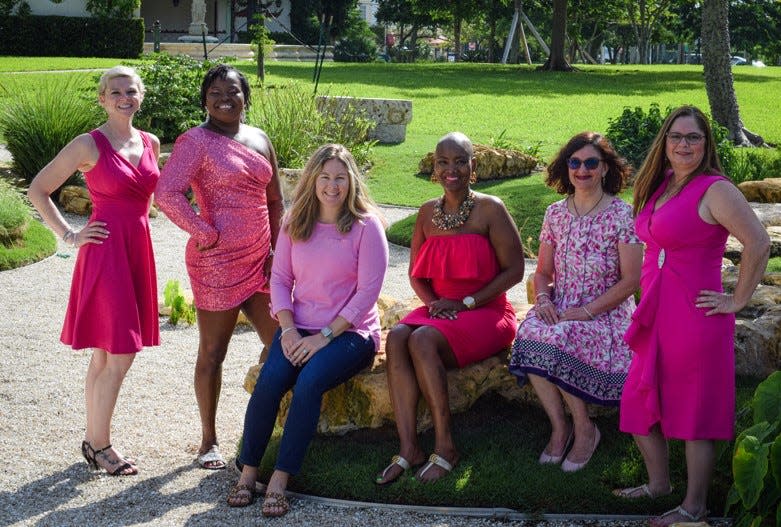 The 2022 Warriors in Pink (from left): Kelly Stephens, Danette Volmy, Sara Duff, Chakela Montgomery, Sherri Boyce, Sharon Perry.