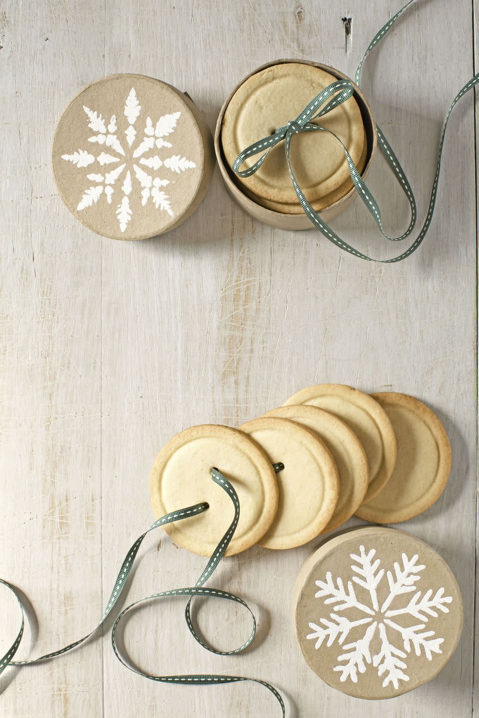 <p>These buttery delights are cute as, well, you know. Gather a stack together by threading ribbon through the buttonholes, and present the cookies in a perfectly sized papier-mâché box with a snowflake stenciled on the lid.</p><p><strong><a href="https://www.countryliving.com/food-drinks/recipes/a4272/sugar-cookie-buttons-recipe-clv1212/" rel="nofollow noopener" target="_blank" data-ylk="slk:Get the recipe for Sugar-Cookie Buttons;elm:context_link;itc:0;sec:content-canvas" class="link ">Get the recipe for Sugar-Cookie Buttons</a>.</strong></p>