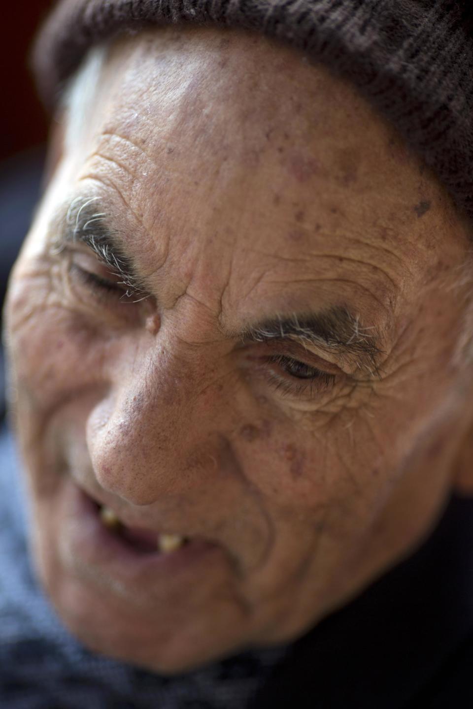 Israeli Arab Abdul Rahman Haj Yahiya, 79, sits in a coffee shop in the Arab town of Taybeh, central Israel, Thursday, Jan. 9, 2014. A new proposal by Israel's powerful and outspoken foreign minister has sparked outrage among the country's Arab minority and added new complications to U.S. Secretary of State John Kerry's long shot Mideast peace mission. Avigdor Lieberman, the prime minister's top political ally, says he will oppose any peace plan that doesn't redraw Israel's borders to move large chunks of Israeli Arabs into a future Palestine. While the idea faces many obstacles, it has already managed to enrage Israeli Arabs who see it as another reminder of their second-class status in the Jewish state and a rejection of their national identity and bond to Palestinians living in the West Bank and beyond. (AP Photo/Ariel Schalit)