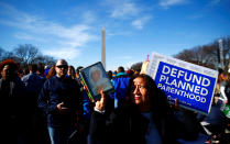 <p>Participants attend the annual March for Life anti-abortion rally in Washington, Jan.19, 2017. (Photo: Eric Thayer/Reuters) </p>