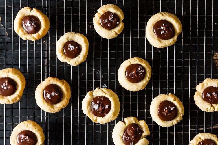 <strong>Get the <a href="http://food52.com/recipes/17837-almond-thumbprint-cookies-with-dark-chocolate-and-sea-salt" target="_blank">Almond Thumbprint Cookies With Dark Chocolate And Sea Salt recipe</a> from Food52</strong>  