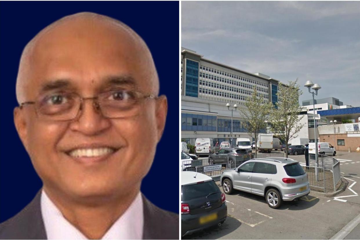 Cardiff and Vale University Health Board published a tribute to Jitendra Rathod: PA/ Google Maps