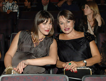 Milla Jovovich and mom at the Planet Hollywood Las Vegas premiere of Screen Gem's Resident Evil: Extinction