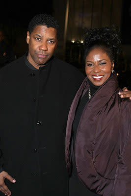 Director Denzel Washington and wife Pauletta at the Los Angeles premiere of Weinstein Companys' The Great Debaters