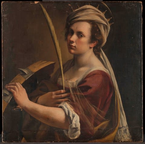 Artemisia Gentileschi Self Portrait Self Portrait as Saint Catherine of Alexandria - Credit: National Gallery