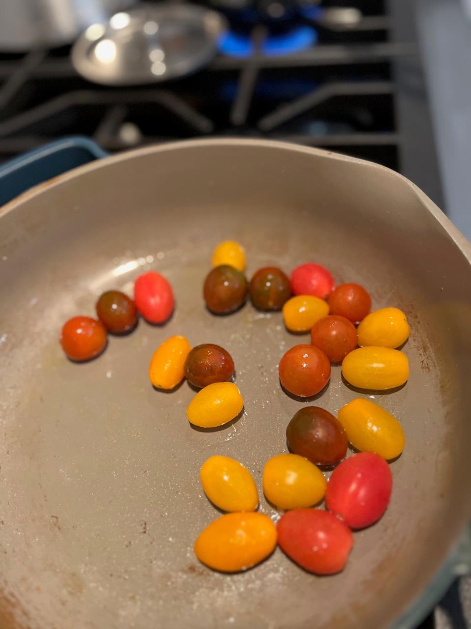 Tomatoes in a pan