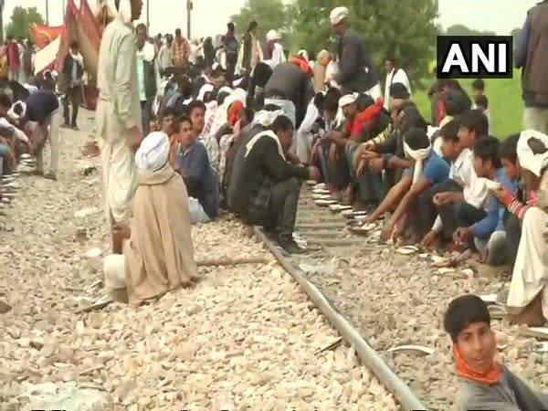 Gujjar community members protest at railway tracks (File Image)