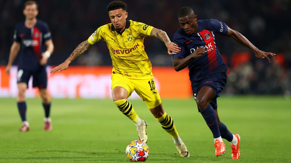 Sancho proved a constant threat against PSG throughout the two legs of the Champions League semifinal. - Richard Heathcote/Getty Images