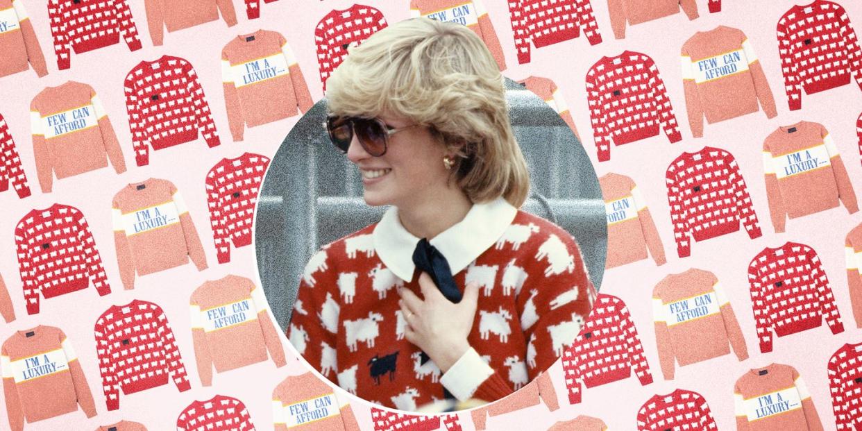 princess diana statement sweaters