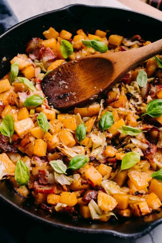 <p>A Full Living</p><p>This rutabaga hash with cabbage, bacon and leeks is a delicious and easy to make low carb, keto friendly and gluten free side dish.</p><p><strong>Get the recipe: <a href="https://afullliving.com/rutabaga-hash-with-cabbage-bacon-and-leeks/" rel="nofollow noopener" target="_blank" data-ylk="slk:Rutabaga Hash with Cabbage, Bacon and Leeks;elm:context_link;itc:0;sec:content-canvas" class="link "><em>Rutabaga Hash with Cabbage, Bacon and Leeks</em></a></strong></p>