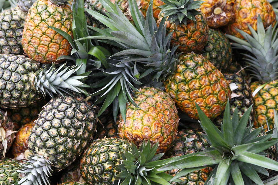 Pineapples are stacked at a Dole Food Co. plantation in Polomolok, the Philippines. (Photo: Getty Images)