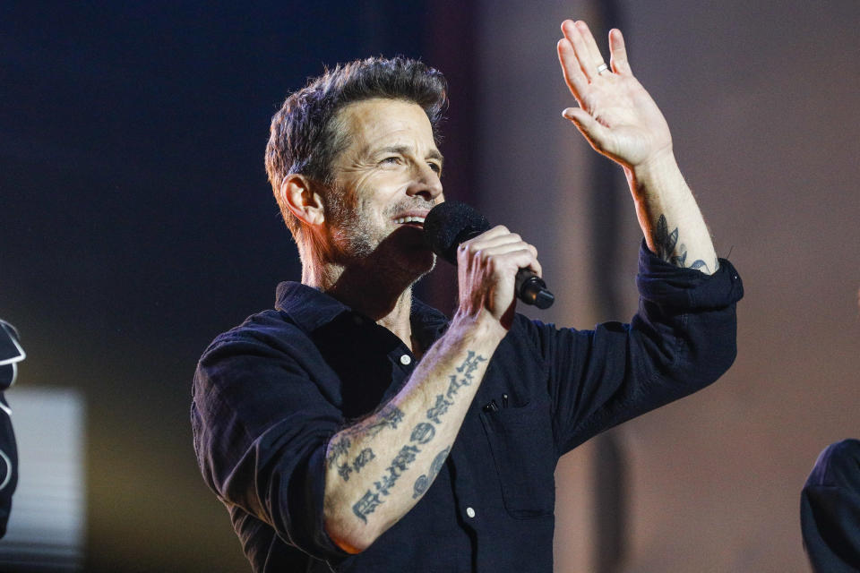 SAO PAULO, BRAZIL - JUNE 17: Zack Snyder speaks during Netflix's Tudum: A Global Fan Event 2023 at Fundação Bienal de São Paulo on June 17, 2023 in Sao Paulo, Brazil. (Photo by Mauricio Santana/Getty Images for NETFLIX)