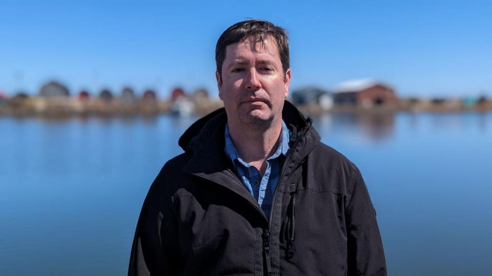 Malpeque lobster fisherman Tim Wall says it's stressful going through the channel at Malpeque, especially carrying a boatload of traps. 