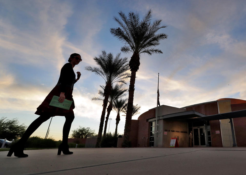 Voter in Tempe, Ariz.