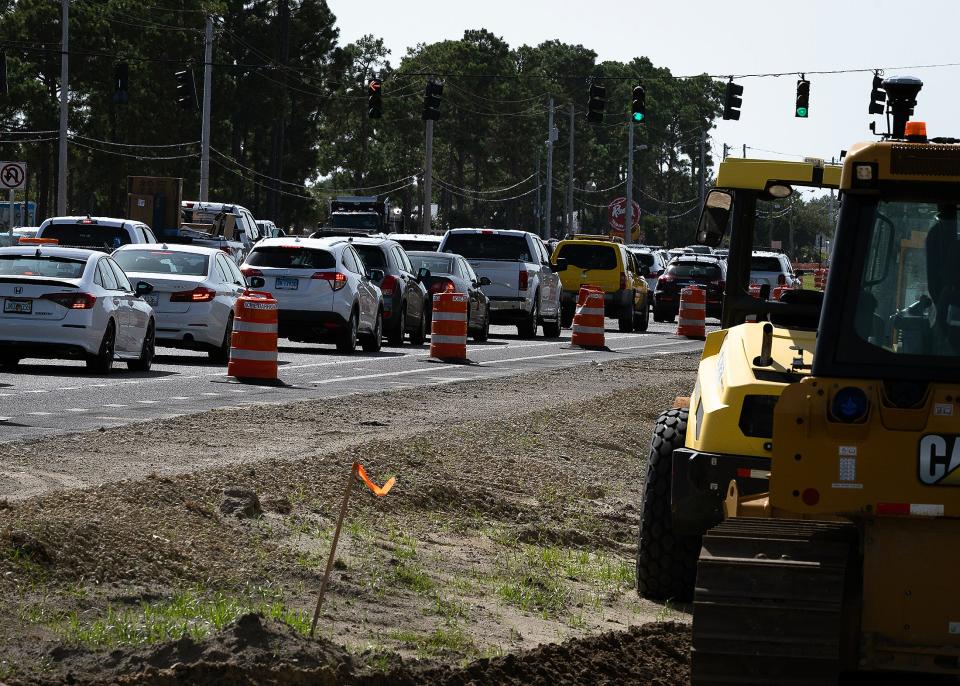 Construction remains on track for a state project to expand portions of U.S. 98 in the Panama City Beach area from four to six lanes.