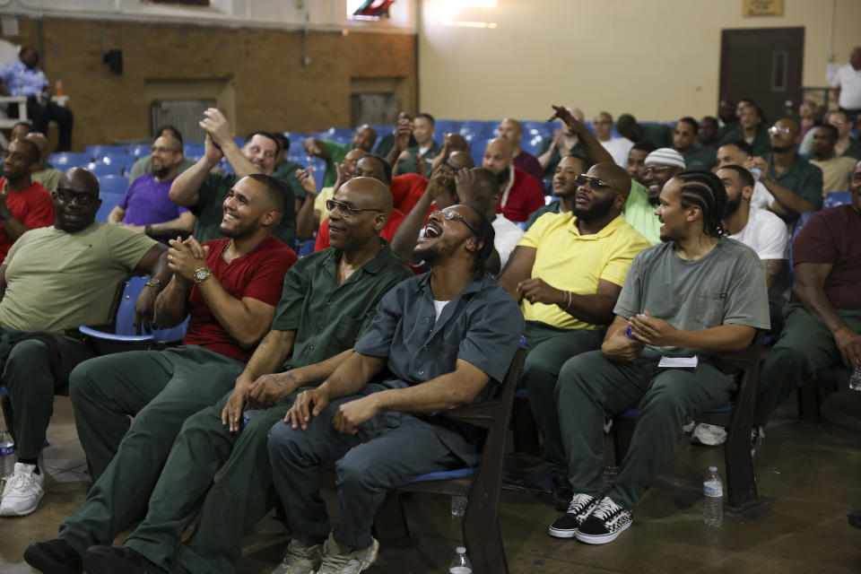 Inside A24’s “Sing Sing” screening at Sing Sing Correctional Facility on Thursday June 20th, 2024 in Ossining, NY.