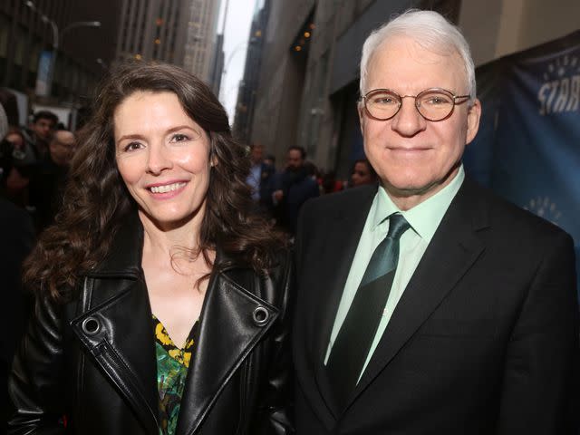 <p>Bruce Glikas/Bruce Glikas/FilmMagic</p> Edie Brickell and Steve Martin pose at the opening night arrivals for "Bright Star" on Broadway in March 2016.