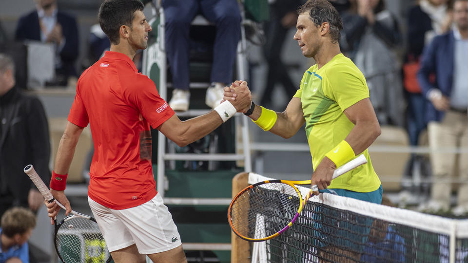 Novak Djokovic and Rafael Nadal played a French Open classic in their quarter-final on Wednesday. (Photo by Tim Clayton/Corbis via Getty Images)