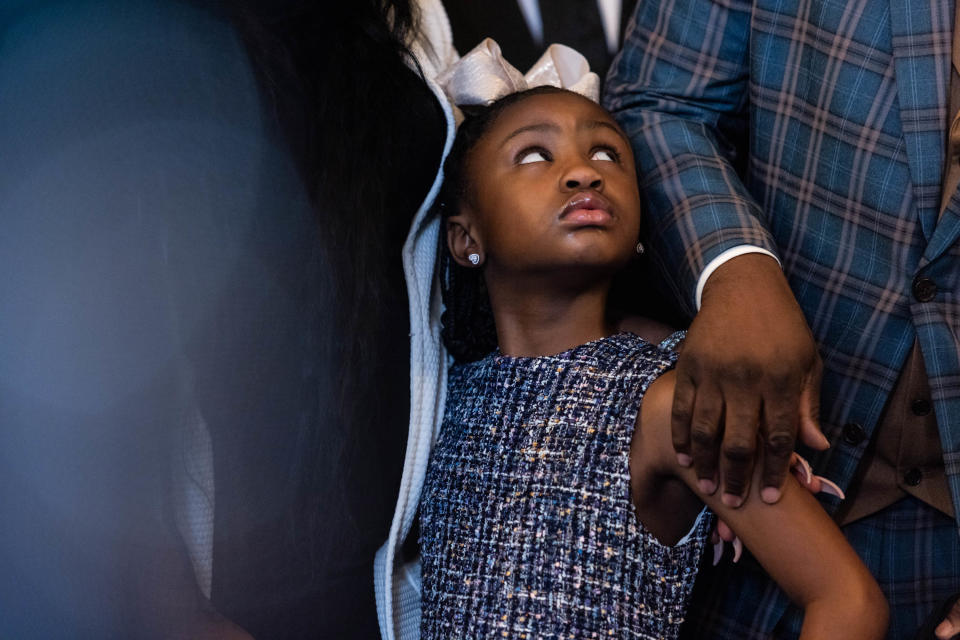 Gianna Floyd, the daughter of George Floyd, on May 25, 2021, at the US Capitol in Washington, DC.