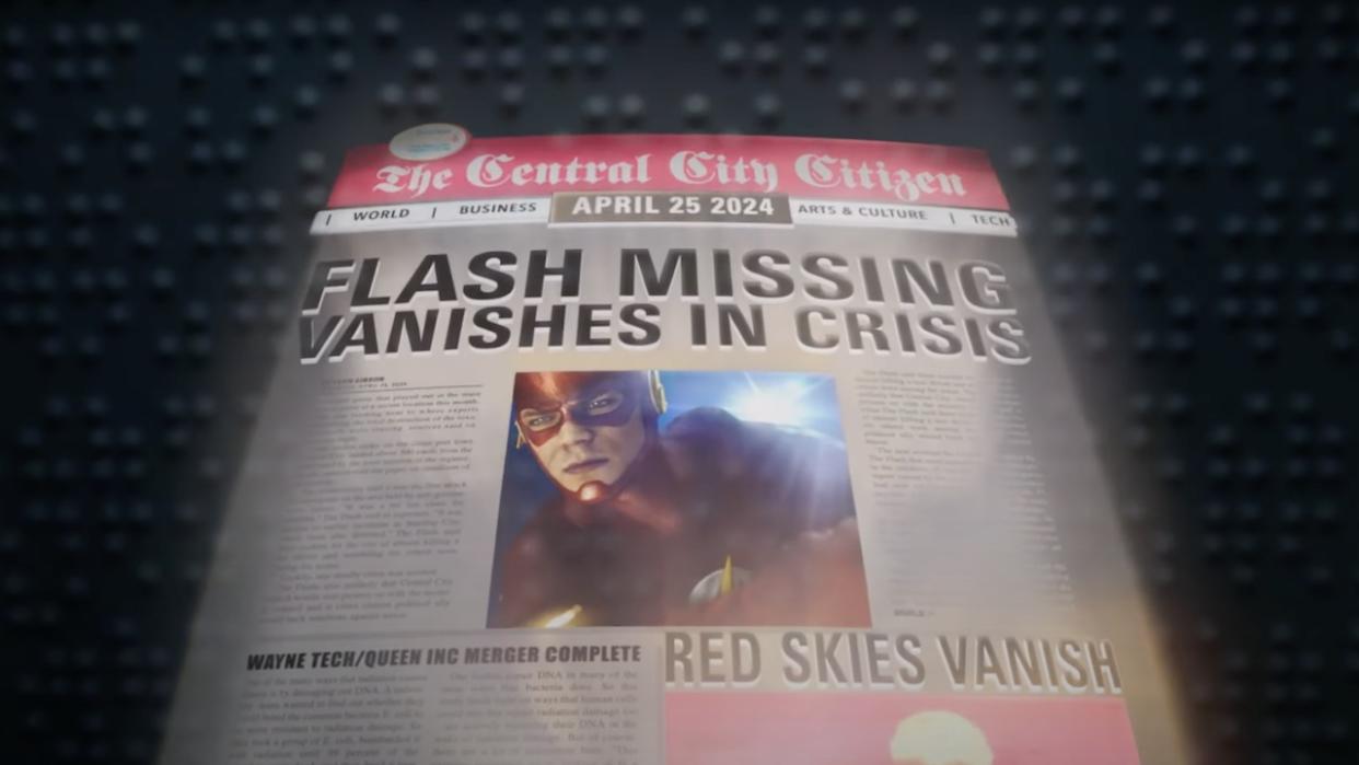  The Flash's original Crisis newspaper front page. 