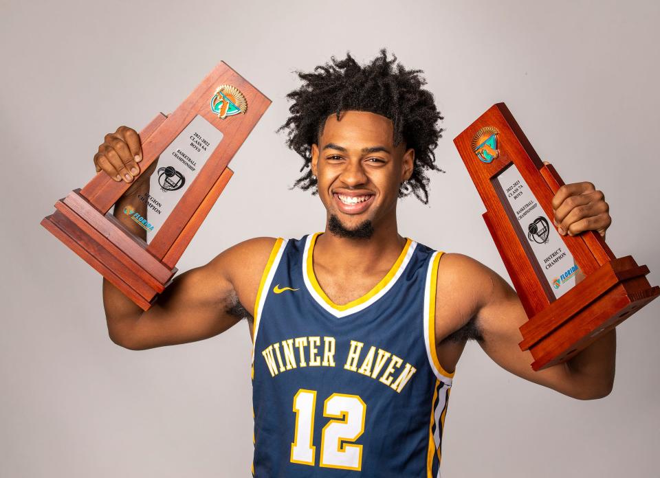 All County Boys Basketball - Winter Haven High School - Kjei Parker in Lakeland Fl  Friday March 10,2023.Ernst Peters/The Ledger