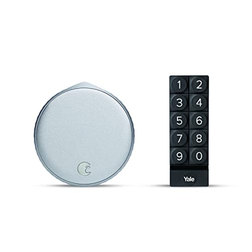 August Wi-Fi Smart Lock + Smart Keypad, Silver - Add key-free access to your home - Great for g…