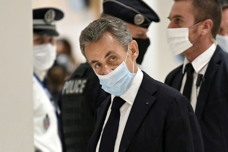 Nicolas Sarkozy arrive au tribunal, le 23 novembre 2020 à Paris - Bertrand GUAY © 2019 AFP