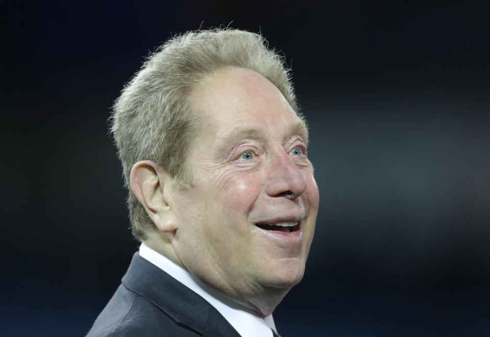 TORONTO, ON - MARCH 31: John Sterling the radio play-by-play announcer of the New York Yankees during batting practice before the start of MLB game action against the Toronto Blue Jays at Rogers Centre on March 31, 2018 in Toronto, Canada. (Photo by Tom Szczerbowski/Getty Images) *** Local Caption *** John Sterling