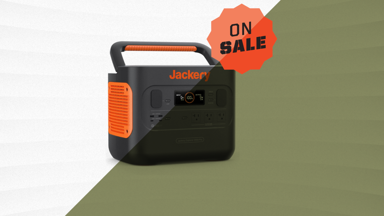 a black and orange portable power station made by jackery