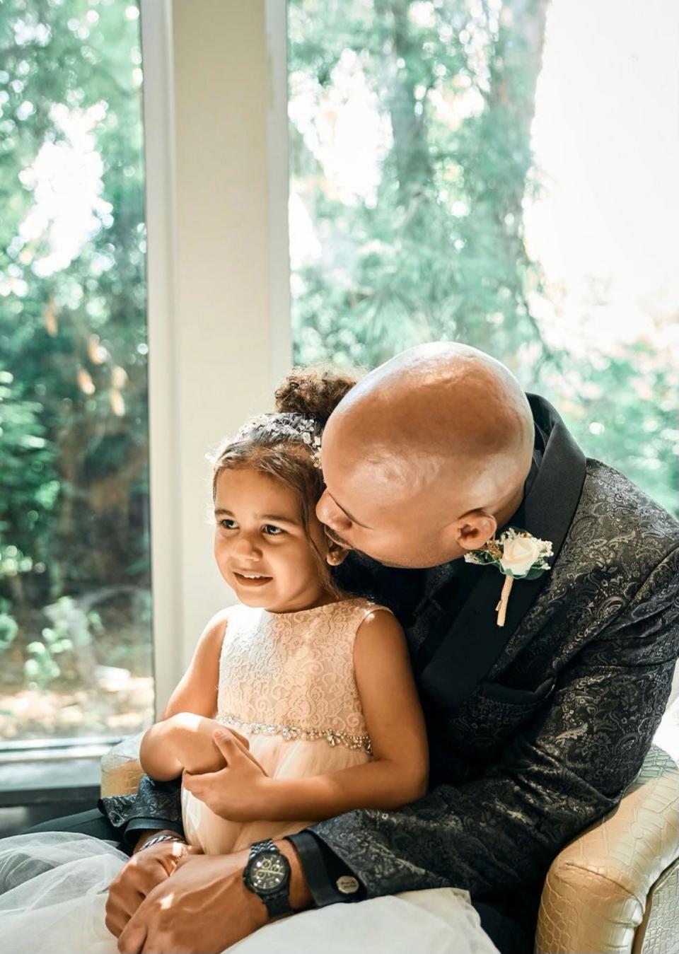 Curtis and his 4-year-old daughter Isabella Corbin, who was severely injured in a crash in Toms River on March 23, 2023.