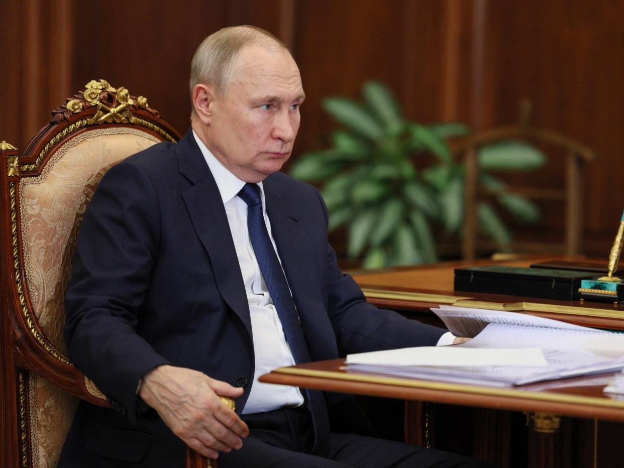 Russian President Vladimir Putin in Moscow (Sputnik/Gavriil Grigorov via Reuters)