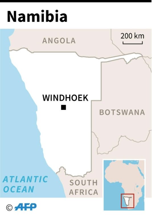 Map of Namibia, where the Herero and Nama people have urged Germany to finally apologise for a genocide a century ago